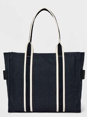NWT Universal Threads black  Canvas Tote Bag with Contrast Straps no offers
